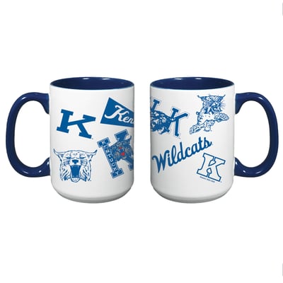Kentucky Wildcats Indigo Falls Core College Vintage Medley Two-Pack Mug Set
