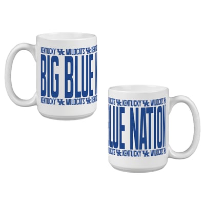 Indigo Falls Kentucky Wildcats Elevated Mug - Set of 2
