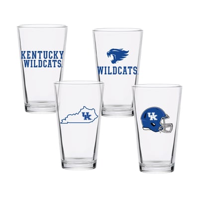 Kentucky Wildcats 16oz. Collector Pint Glass Four-Piece Set