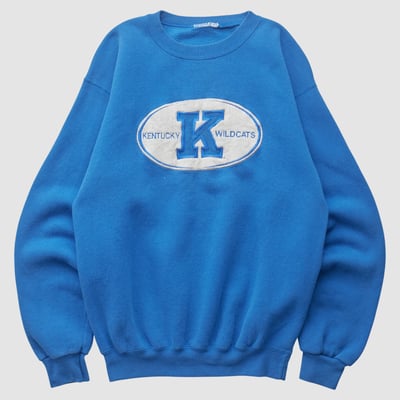 Kentucky Wildcats 2000s Pullover Sweatshirt - Blue - XS by Fanatics Real Vintage