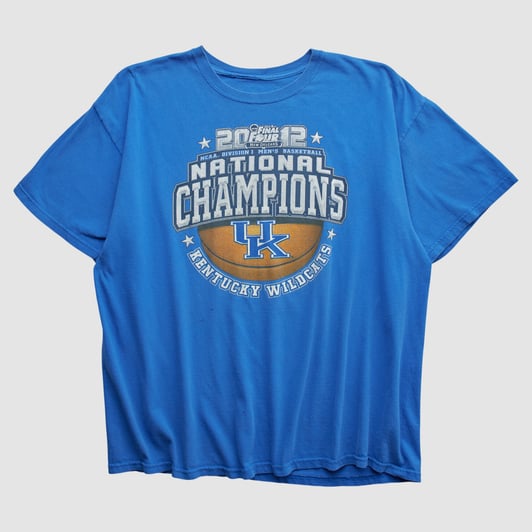 Kentucky Wildcats 2012 T-shirt - Blue - L by Fanatics Real Vintage