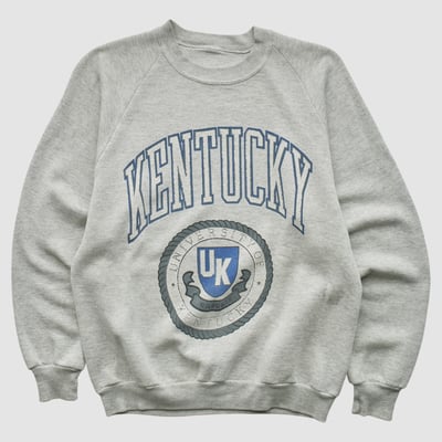 Kentucky Wildcats 90s Pullover Sweatshirt - Heather Gray - XXS by Fanatics Real Vintage