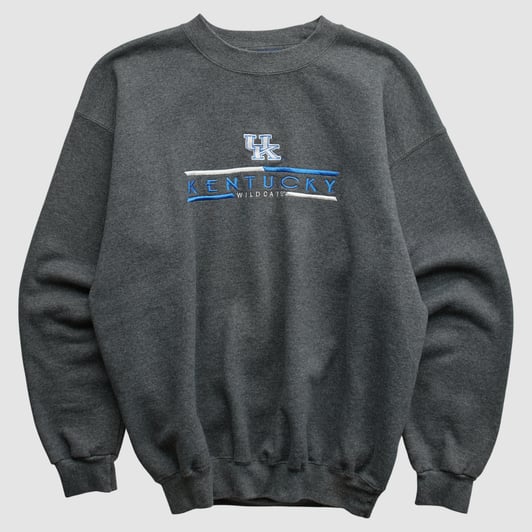 Kentucky Wildcats AS Sports 2000s Pullover Sweatshirt - Dark Heather Gray - M by Fanatics Real Vintage