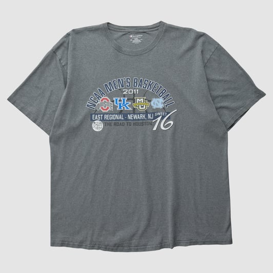 Kentucky Wildcats Champion 2011 T-shirt - Dark Heather Gray - 2XL by Fanatics Real Vintage