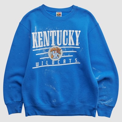 Kentucky Wildcats Fruit of the Loom 90s Pullover Sweatshirt - Blue - S by Fanatics Real Vintage