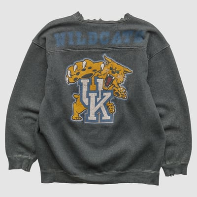 Kentucky Wildcats Galt Crew 90s Pullover Sweatshirt - Charcoal - S by Fanatics Real Vintage