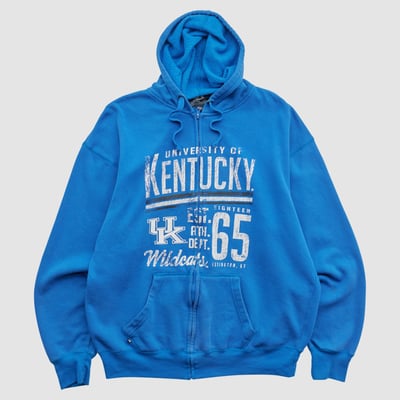 Kentucky Wildcats J America Sportswear 2010s Hooded Full Zip Sweatshirt - Blue - L by Fanatics Real Vintage