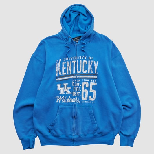 Kentucky Wildcats J America Sportswear 2010s Hooded Full Zip Sweatshirt - Blue - L by Fanatics Real Vintage