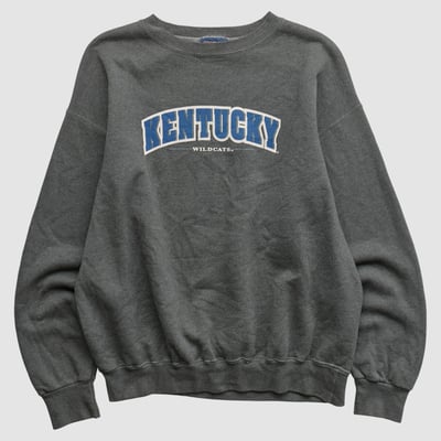 Kentucky Wildcats Jansport 2000s Pullover Sweatshirt - Dark Heather Gray - M by Fanatics Real Vintage