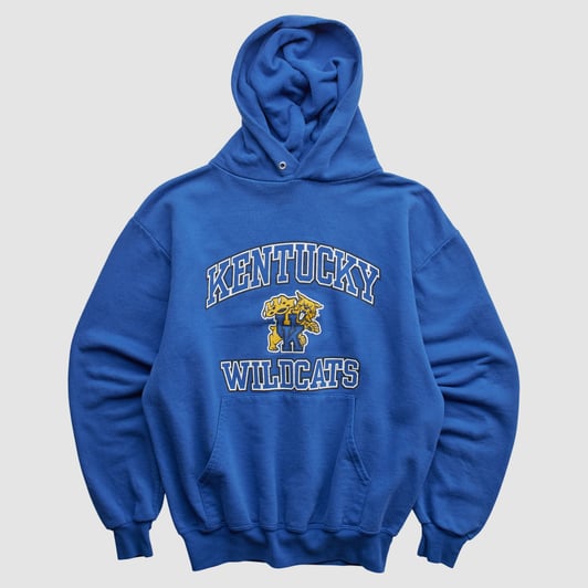 Kentucky Wildcats Jerzees 2000s Hooded Pullover Sweatshirt - Blue - M by Fanatics Real Vintage