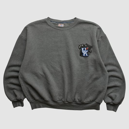 Kentucky Wildcats Majestic 2000s Pullover Sweatshirt - Heather Gray - XL by Fanatics Real Vintage
