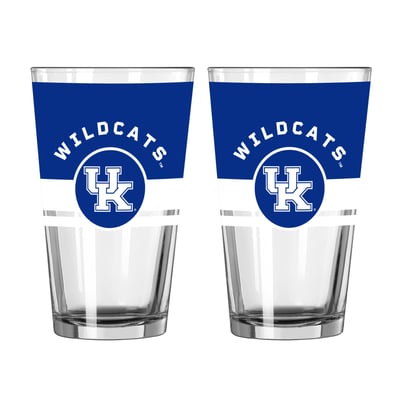Kentucky Wildcats Logo Brands Two-Piece 16oz. Horizon Pint Glass Set