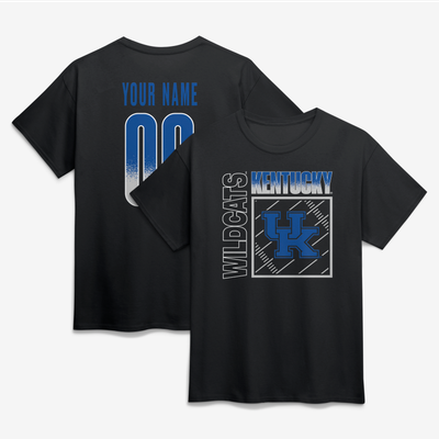 Kentucky Wildcats Big & Tall Home Field Pop Personalized Any Name & Number T-Shirt - Black