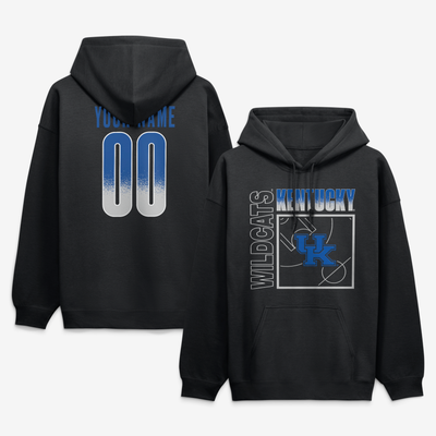 Kentucky Wildcats  Home Court Pop Personalized Any Name & Number Hoodie - Black