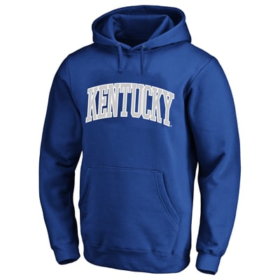  Kentucky Wildcats Champion Arch Over Tackle Twill Big & Tall Hoodie - Royal