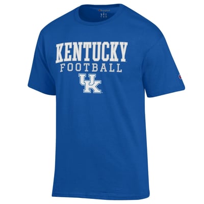 Kentucky Wildcats Champion Football Stack T-Shirt - Royal