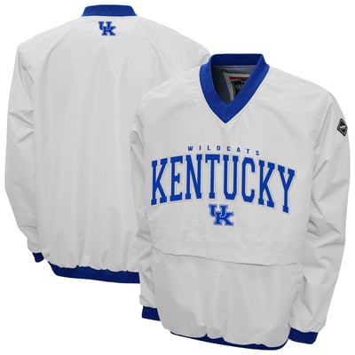 Kentucky Wildcats Franchise Club Windshell V-Neck Jacket - White