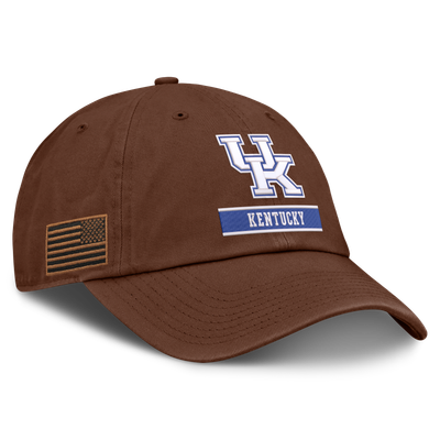 Kentucky Wildcats Nike 2026 Military Appreciation Club Adjustable Hat - Brown