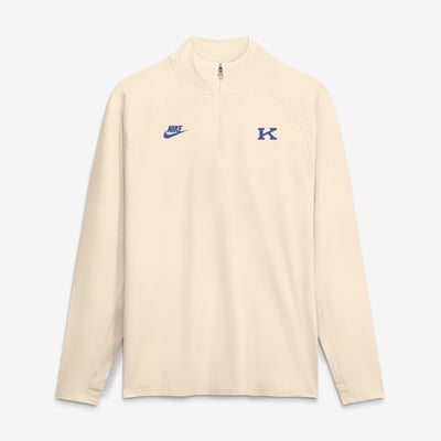  Kentucky Wildcats Nike Stride Raglan Dri-FIT Half-Zip Pullover - Cream