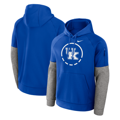  Kentucky Wildcats Nike Primetime Basketball Therma-FIT Raglan Fleece Hoodie - Royal