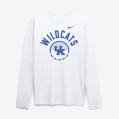 Kentucky Wildcats Nike 2026 Courtside Basketball Shootaround Legend Dri-FIT Long Sleeve T-Shirt - White