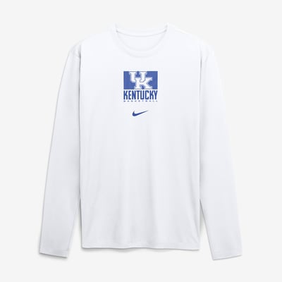  Kentucky Wildcats Nike Courtside Legend Dri-FIT Long Sleeve T-Shirt - White