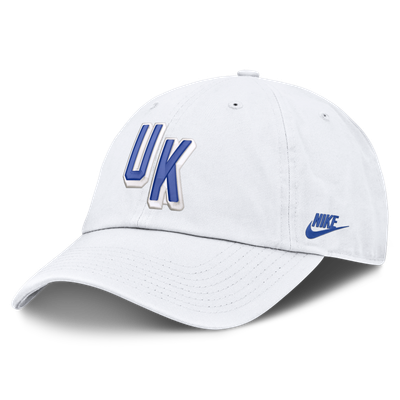 Kentucky Wildcats Nike Legacy Letter & Mascot Club Adjustable Hat - White