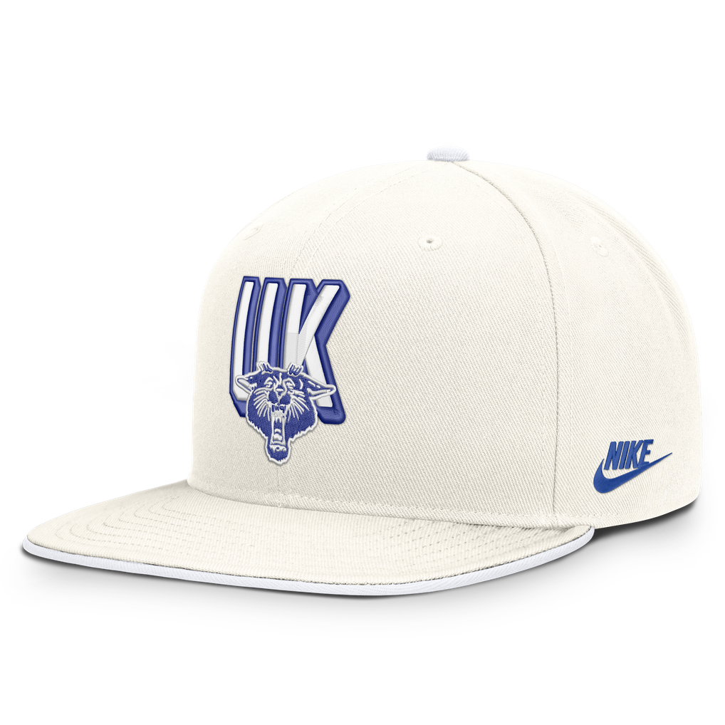 Kentucky Wildcats Nike Legacy Letter & Mascot Pro Snapback Hat - White