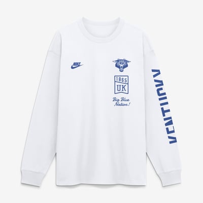  Kentucky Wildcats Nike Max 90 Legacy Multi Graphic Long Sleeve T-Shirt - White