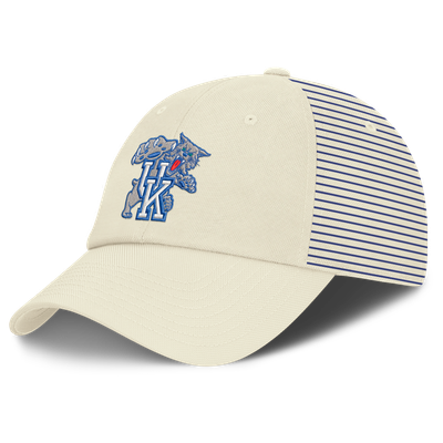 Kentucky Wildcats Nike Vault Logo Striped Club Adjustable Hat - White