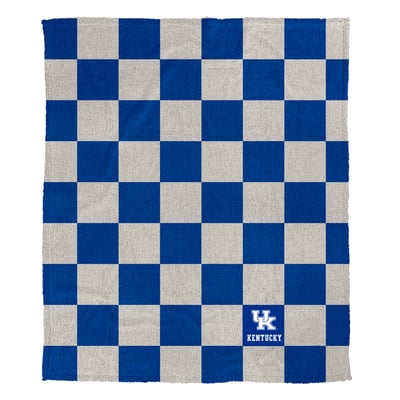 Kentucky Wildcats Pegasus Checkered Logo Patch 50" x 60" Cozy Knit Blanket