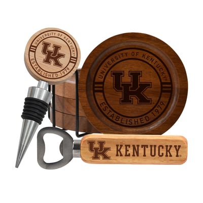 Kentucky Wildcats The Memory Company Coaster, Bottle Opener & Wine Stopper Set