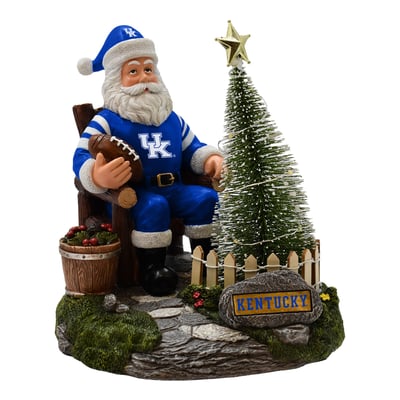 Kentucky Wildcats The Memory Company Santa Figurine with LED Tree