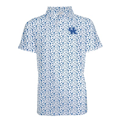 Kentucky Wildcats Garb Toddler Tom Allover Print Performance Polo - White