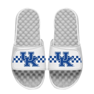 Kentucky Wildcats ISlide Unisex Stripe Slide Sandals - White