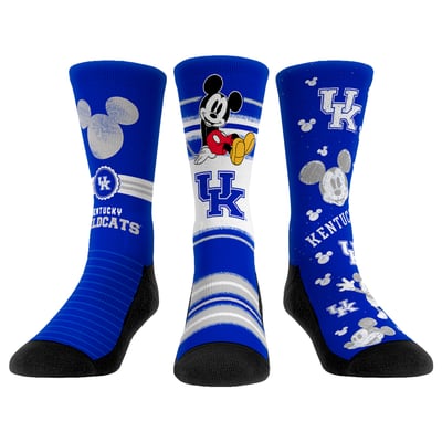  Kentucky Wildcats Rock Em Unisex Disney Three-Pack Crew Socks - 