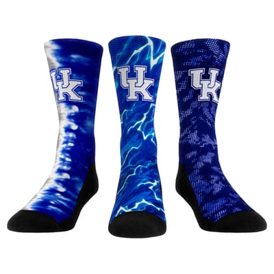 Kentucky Wildcats Rock Em Unisex Team Tones Three-Pack Crew Socks