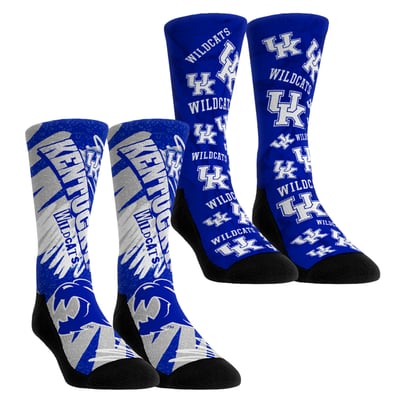 Kentucky Wildcats Rock Em Unisex Two-Piece Team Blast Crew Socks Set