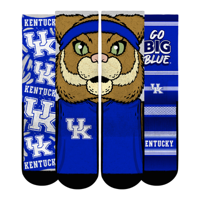  Kentucky Wildcats Rock Em Unisex Fan Favorite Three-Pack Crew Sock Set - Royal