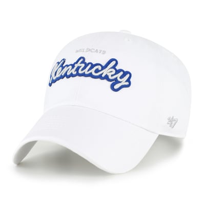 Kentucky Wildcats '47 Women's Trendy Script Clean Up Adjustable Hat - White