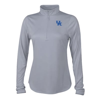  Kentucky Wildcats Columbia Women's Fairway Breeze Quarter-Zip Pullover - Gray