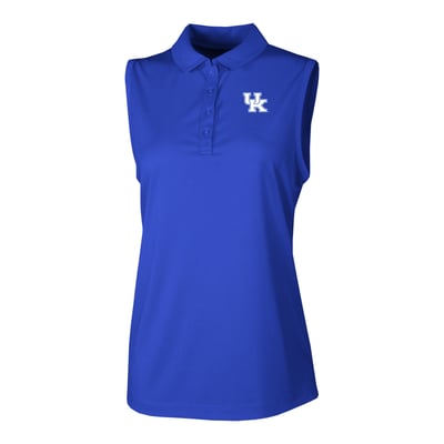  Kentucky Wildcats Columbia Women's Ace Flair Sleeveless Tank Polo - Royal