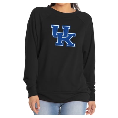 Kentucky Wildcats Flying Colors Apparel Women's Rylee Raglan Long Sleeve T-Shirt - Black
