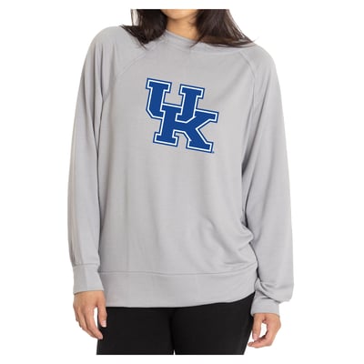 Kentucky Wildcats Flying Colors Apparel Women's Rylee Raglan Long Sleeve T-Shirt - Gray

