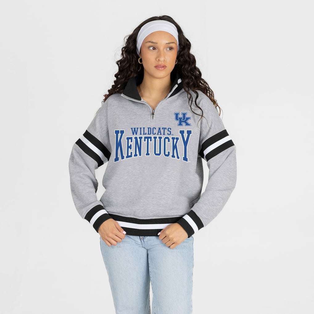 Gameday Couture Kentucky Wildcats Women's Gray Hold the Line Quarter ...