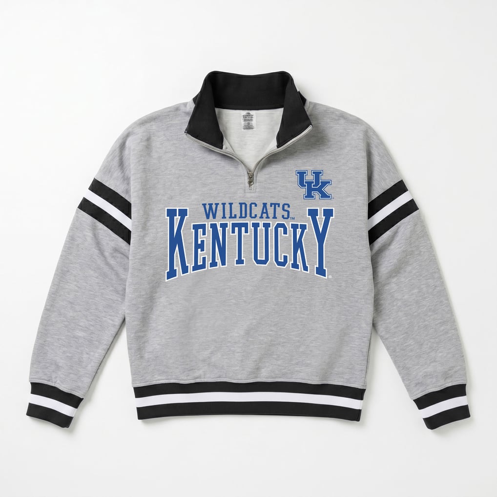 Gameday Couture Kentucky Wildcats Women's Gray Hold the Line Quarter ...