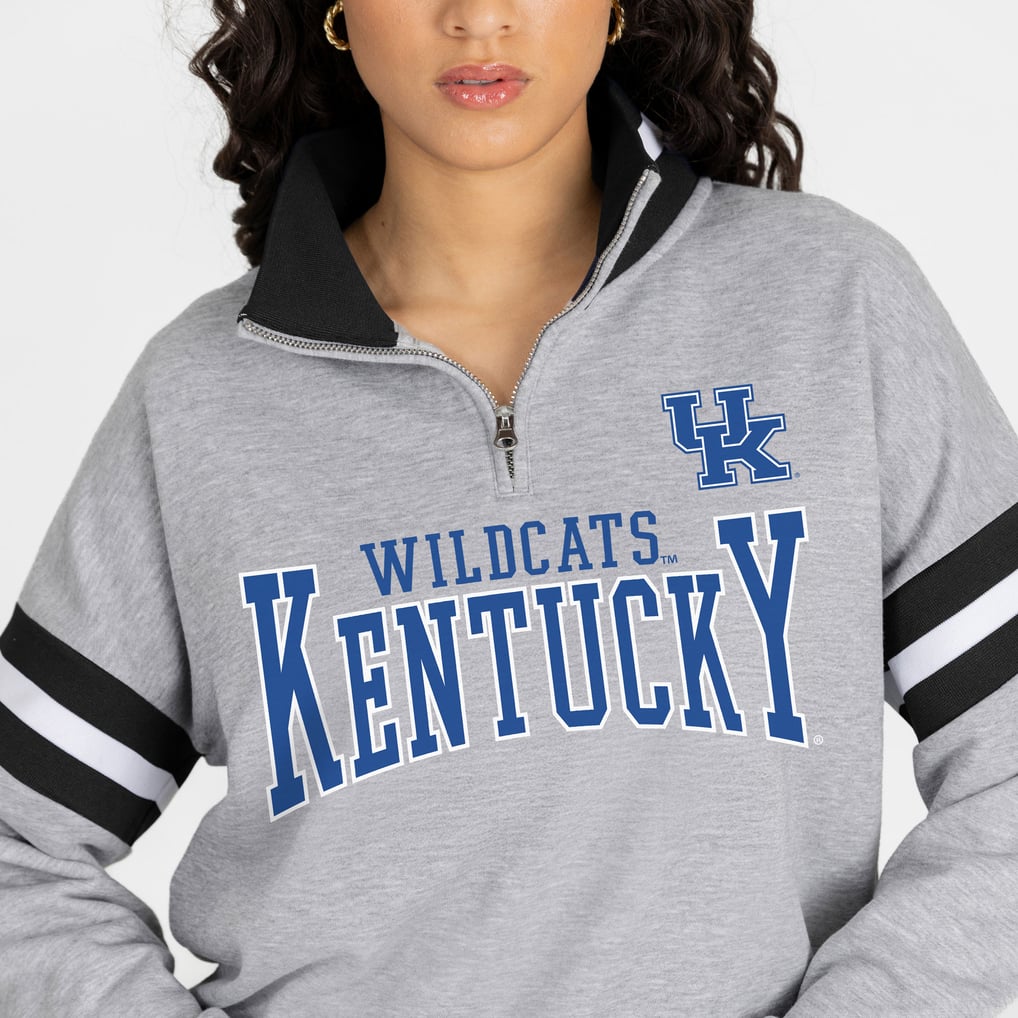 Gameday Couture Kentucky Wildcats Women's Gray Hold the Line Quarter ...