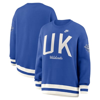  Kentucky Wildcats Nike Women's Oversized Legacy Arch Phoenix Sweatshirt - Royal