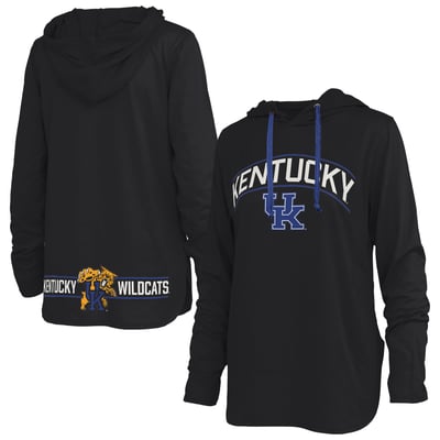 Kentucky Wildcats Pressbox Women's Allie Long Sleeve Hooded T-Shirt - Black
