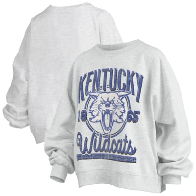 Kentucky Wildcats Pressbox Women's Oversized Bravo Melange Janise Sweatshirt - Heather Gray